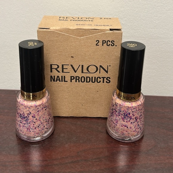 Revlon Other - New 2pcs Revlon Nail Polish Duo with Pink and Purple Glitter - 8435-35 heavenly